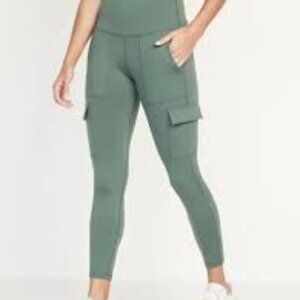 Old Navy Active Go-Dry High Rise 7/8 Ankle Cargo Elevate Leggings